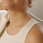 Sculpted Gold Hoop