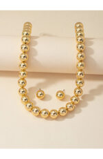 Golden Beaded Necklace - Image 2