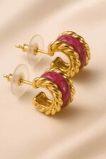 Gold Ruby Stud - Image 3