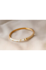 Luxury Gold & Enamel Diamond Bracelet - Image 3