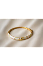 Luxury Gold & Enamel Diamond Bracelet - Image 2