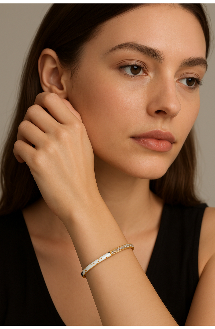 ChatGPT Image Sep 28, 2025, 02_06_04 AM Luxury Gold & Enamel Diamond Bracelet - Image 1