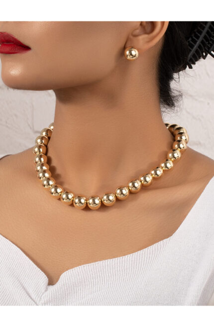 Golden Beaded Necklace
