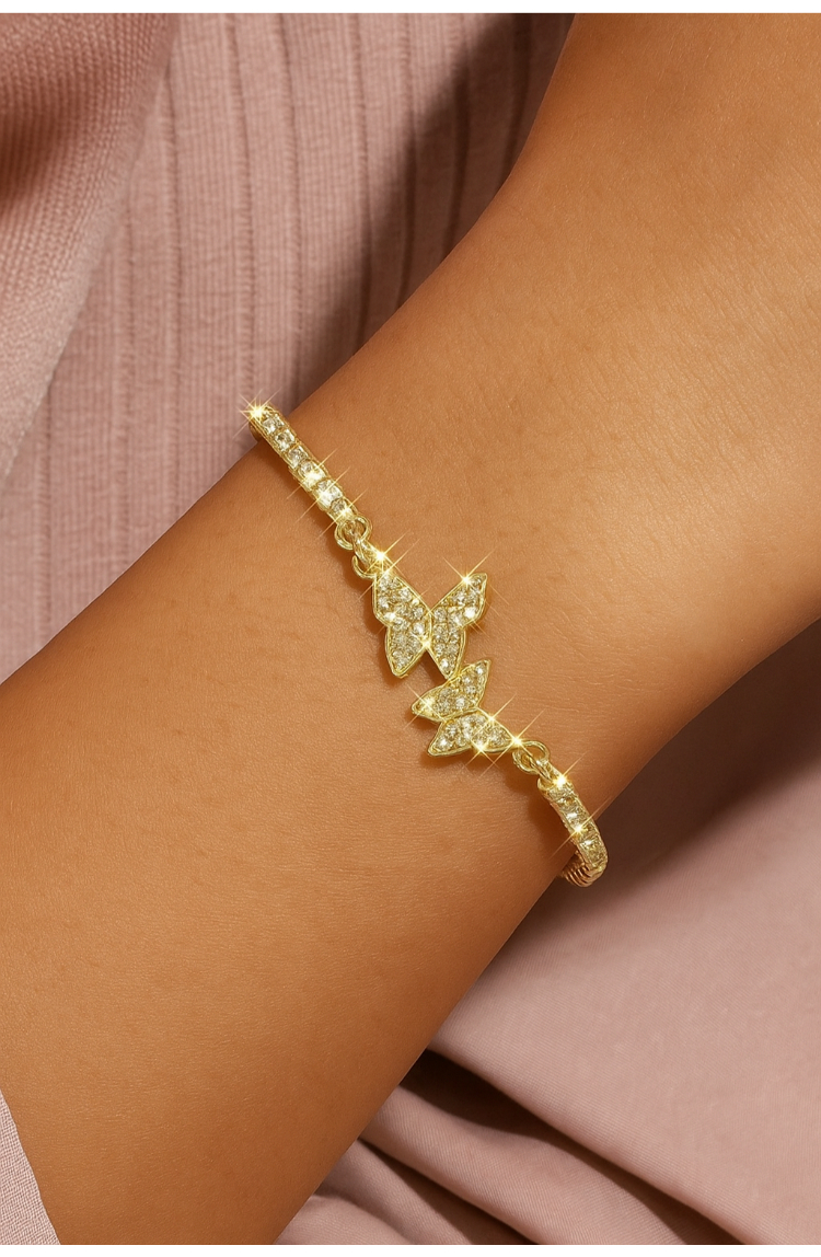 a6ab3c9f-53f5-40dd-9db7-d21fe2f89f56 Butterfly Tennis Bracelet - Image 1