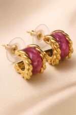 Gold Ruby Stud - Image 2