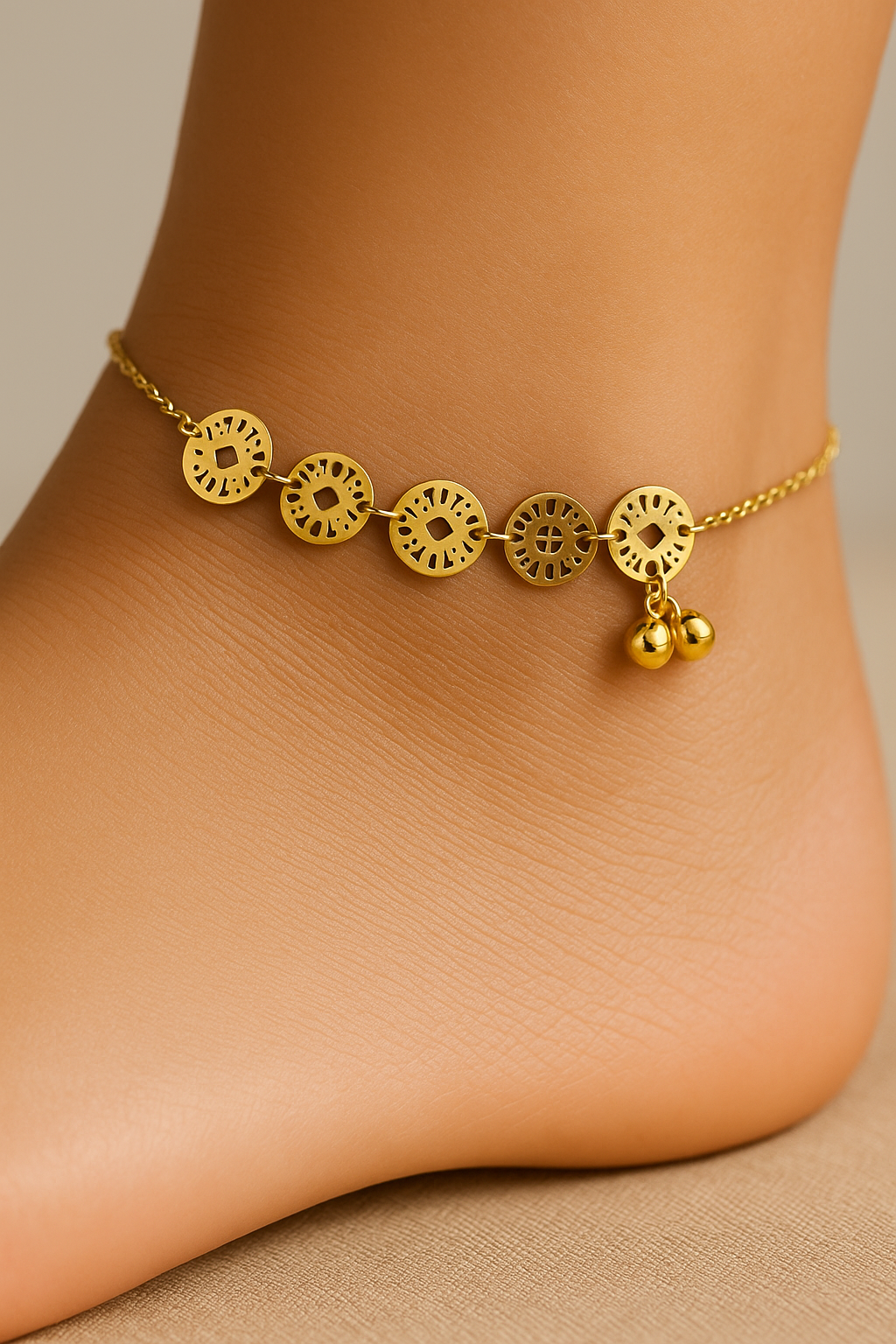 file_000000004e6c61f5b1d6c01943fd7681 (1) Golden Disc Charm Anklet - Image 1