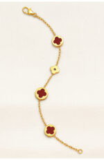 Red Clover Charm Bracelet - Image 2
