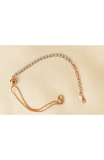 Rose Gold Crystal Chain Bracelet - Image 2
