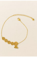 Golden Disc Charm Anklet - Image 2