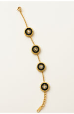 Black Enamel Elegance Bracelet - Image 2