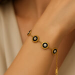 Black Enamel Elegance Bracelet