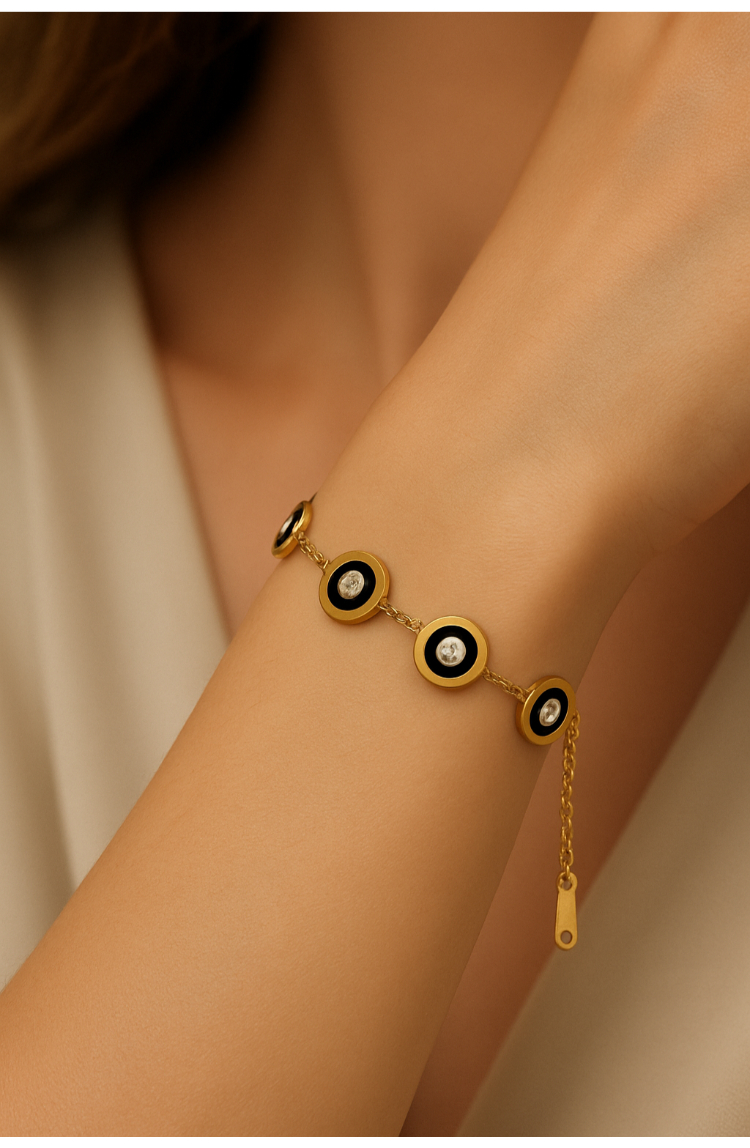 file_00000000db7861fba7d6a59f8051c480 Black Enamel Elegance Bracelet - Image 1