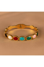Multicolor Gemstone Charm Bracelet - Image 2